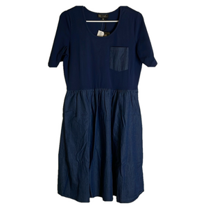 DG2 by DIANE GILMAN SoftCell Midi Dress, Women’s M, Blue